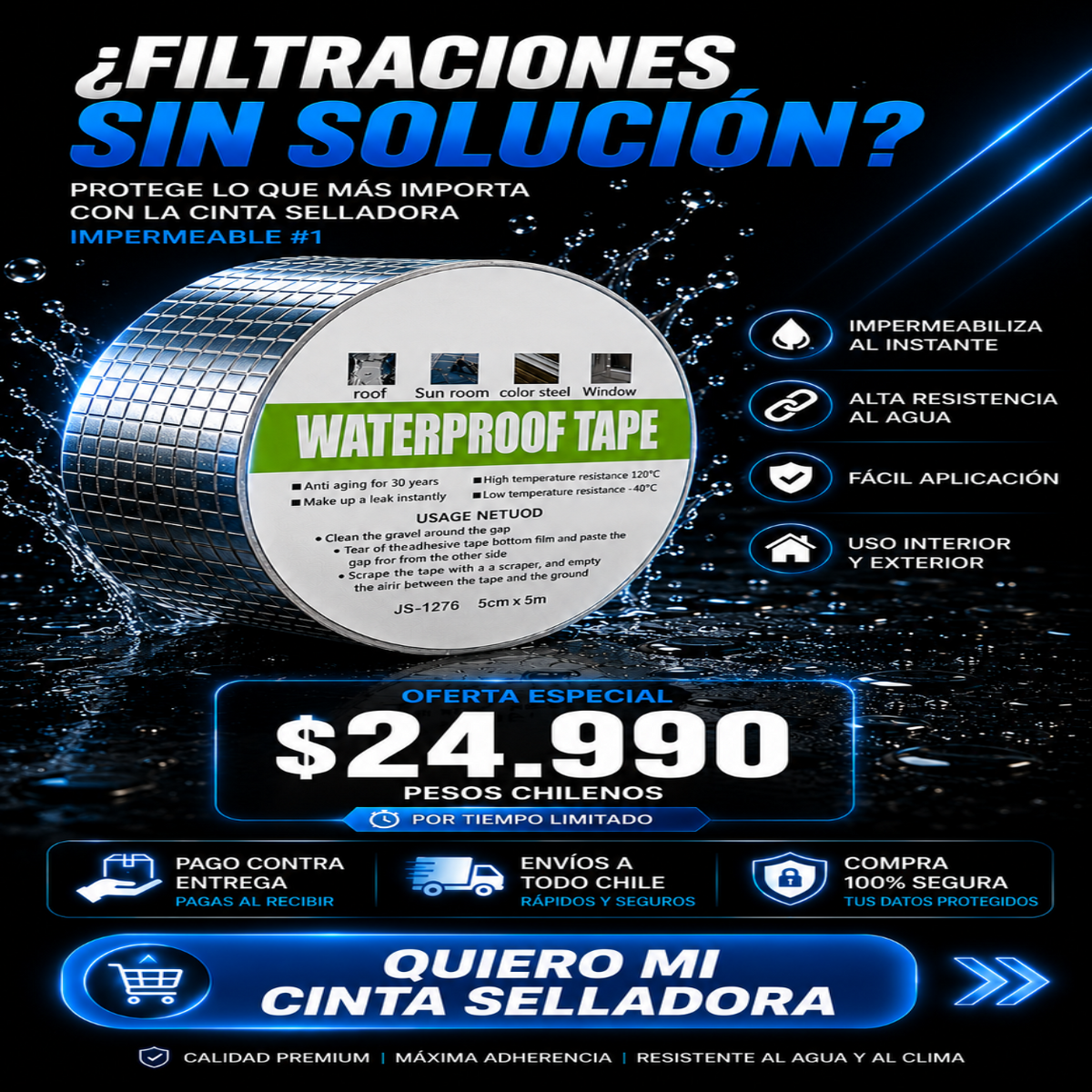 FixTape™ – Sella Filtraciones en Segundos